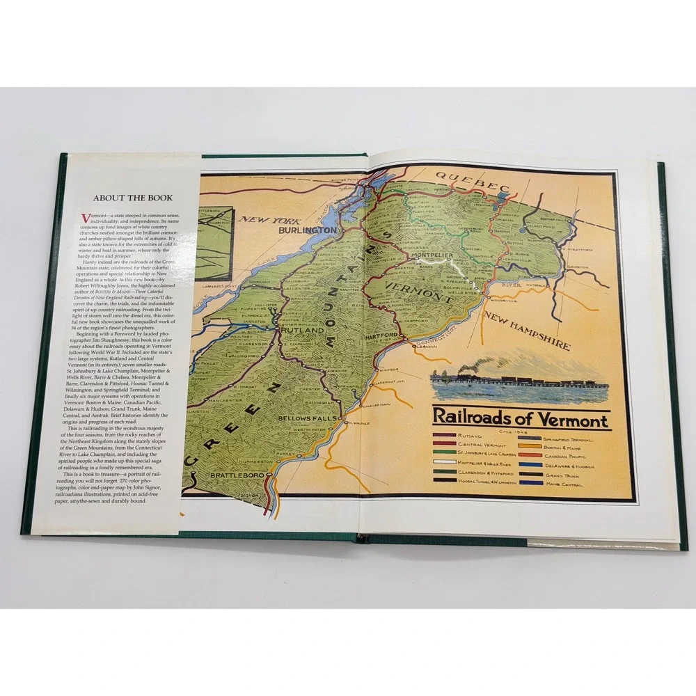Green Mountain Rails Vermonts Colorful Trains by Robert Jones Hardcover 1994